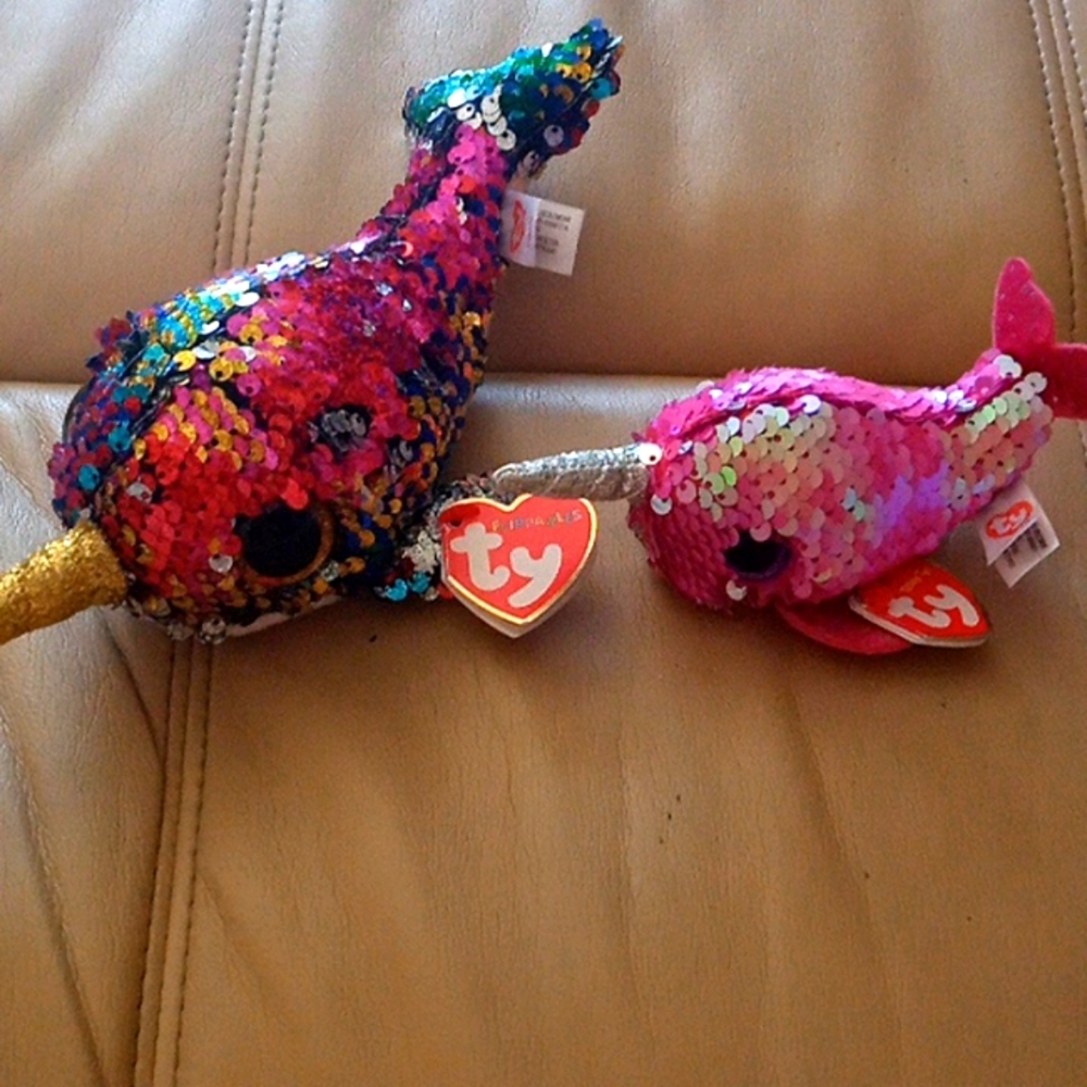 2 Ty Rainbow Narwhals 2019
